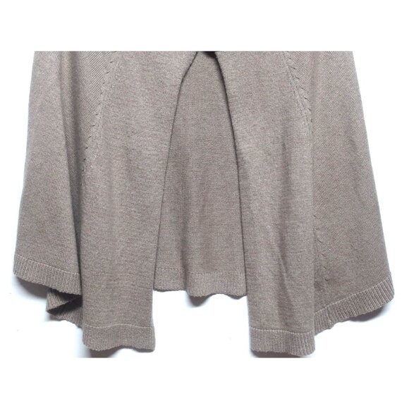 Women's Poncho Cape Sweater S/M Tan Lightweight Knit Cashmere blend Ti Vesto EUC - Picture 4 of 7